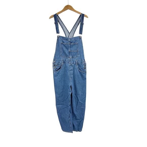 Free People We The Free Ziggy Overalls Denim Medium Wash Womens Large - Picture 1 of 11